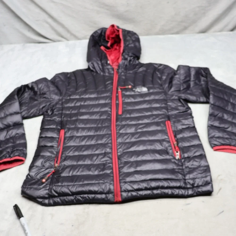 North Face Jacket Mens 3XL Black Insulated Full Zip Light Pack Quilted Puffer